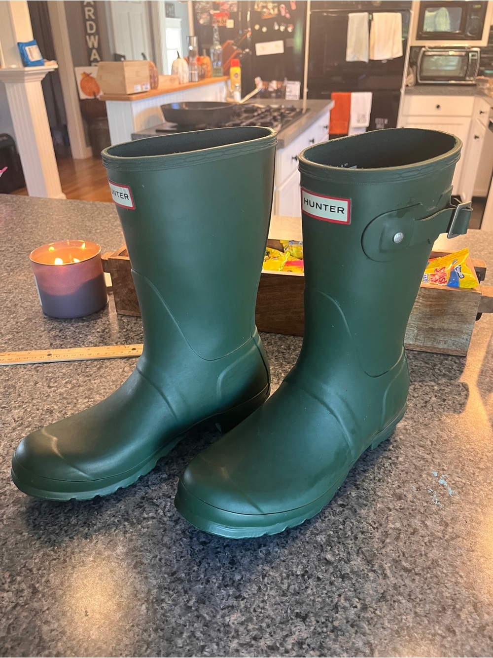 Hunter Women’s Green Rain Boots